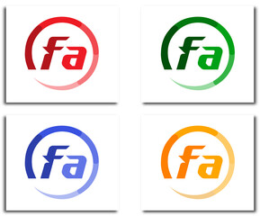 FA Alphabet Logo Design Concept