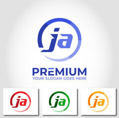 JA Alphabet Logo Design Concept