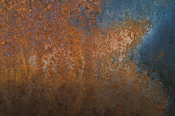 rusty metal blue and orange background