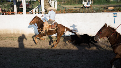 Mexican Charro show in a arena in Poza Rica Veracruz