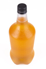 Beer growler with lager beer inside isolated on white background. Great for digital mockup design