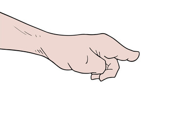 Hand pointing illustration
