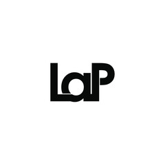 lap letter original monogram logo design