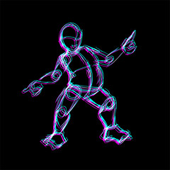 Visual effect of body dancing