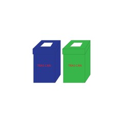 cardboard trash cans vector design