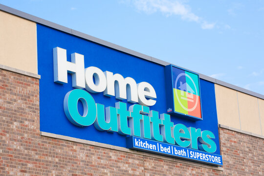 Dartmouth, Canada - July 12, 2015: Home Outfitters store sign. Home Outfitters was a Canadian home decorative retail chain specializing in housewares, bedding, towels, and other home decor.