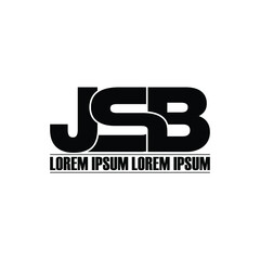JSB letter monogram logo design vector
