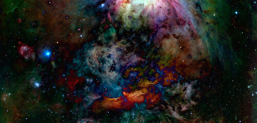 Naklejka na ściany i meble Nebula and stars in deep space. Elements of this image furnished by NASA