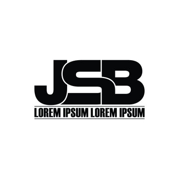 JSB letter monogram logo design vector
