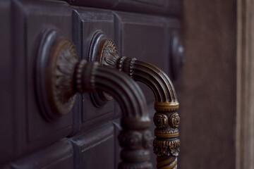 beautiful old door handles close up