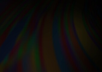 Dark Black vector glossy bokeh pattern.