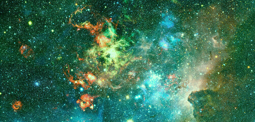 Obraz premium Nebula and stars in cosmos space. Elements of this image furnished by NASA