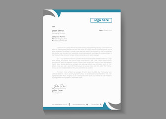 New creative Letterhead design vector graphics template