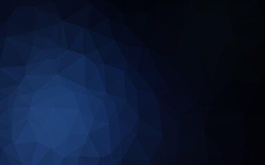Dark BLUE vector triangle mosaic template.