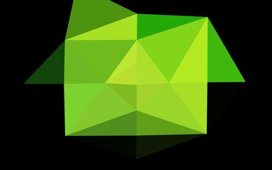 Light Green vector abstract polygonal layout.