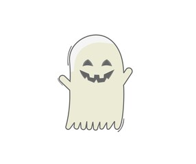 Halloween ghost cartoon design