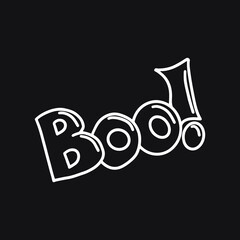 Happy Halloween, halloween related hand drawn typography can be used for invitational card isolated on white background EPS Vector