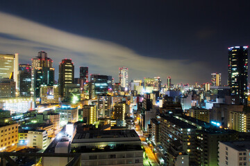 Fototapeta na wymiar 大阪北区と福島区の夜景