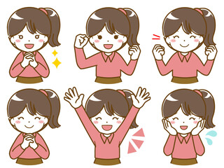 女の子の楽しい表情