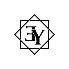 Letter EY luxury logo design vector