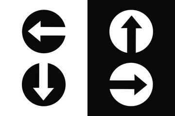 Circle and arrow inside concept. Very suitable in various business purposes, also for icon, symbol and many more.