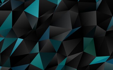 Fototapeta premium Light BLUE vector shining triangular background.