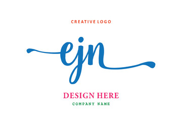 Fototapeta na wymiar EJN font arrangement logo is simple, easy to understand and authoritative