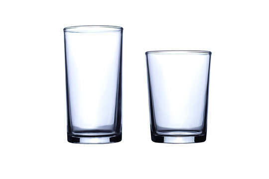 Drinking glasses isolated on white background