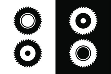 Set of gear circles concept on black and white color. Very suitable in various business purposes, also for icon, symbol and many more.