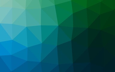 Dark Blue, Green vector polygonal template.
