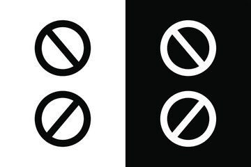Circles do not or stop sign. Very suitable in various business purposes, also for icon, symbol and many more.