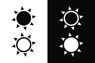 Sun circles concept on black and white color. Very suitable in various business purposes, also for icon, symbol and many more.