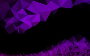 Dark Purple vector low poly cover.