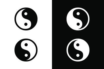 Circle yin yang concept. Very suitable in various business purposes, also for icon, symbol and many more.