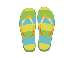 A pair of colorful sandals
