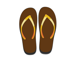 A pair of sandals in dark brown