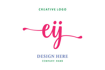 EIJ font arrangement logo is simple, easy to understand and authoritative