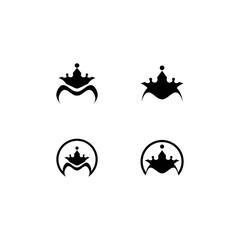Crown logo template vector