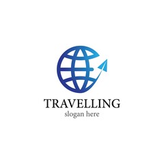 Traveling logo template