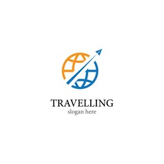 Traveling logo template