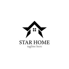 Star home  logo vector