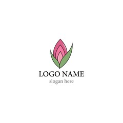 Flower logo vector icon