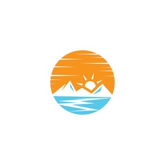 Mountain logo vector icon