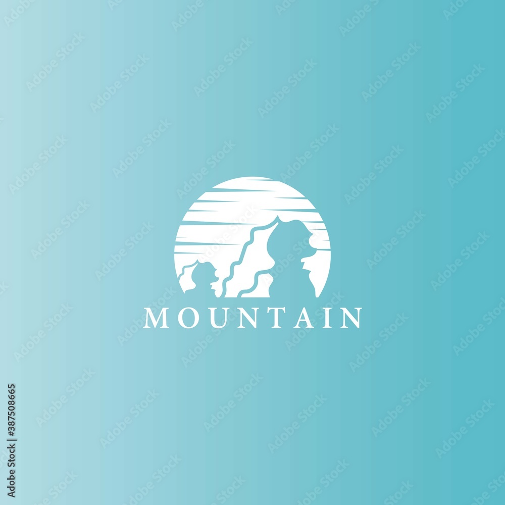 Canvas Prints mountain logo vector icon