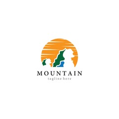 Mountain logo vector icon