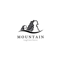 Mountain logo vector icon
