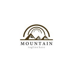 Mountain logo vector icon