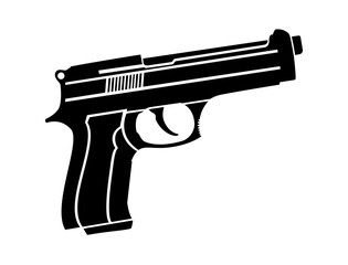Fototapeta premium hand-held firearm icon or silhouette