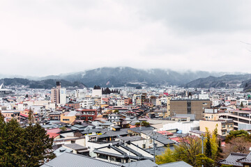 Fototapeta na wymiar View of houses in Japan