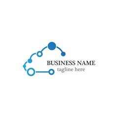 Cloud tech  logo vector icon